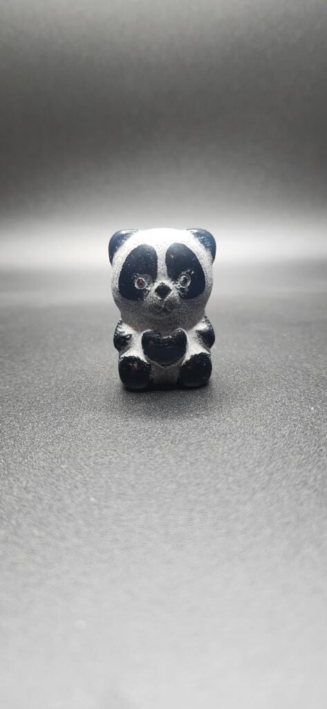 Obsidian Panda Sculpture