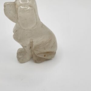 Clear Quartz Dog Figurine