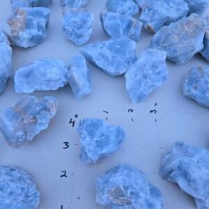 Blue Calcite Chunks in Bulk