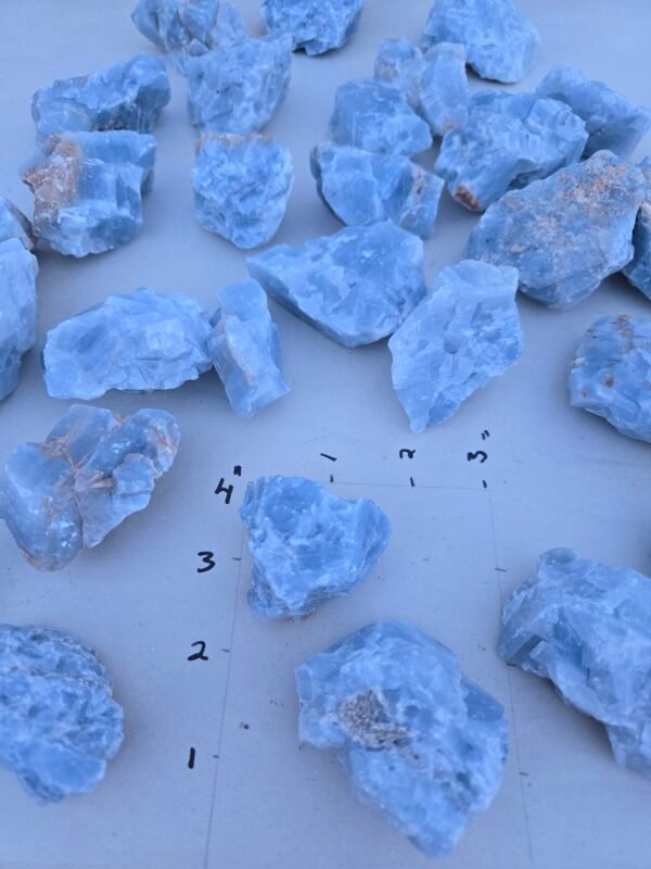 Blue Calcite Chunks in Bulk