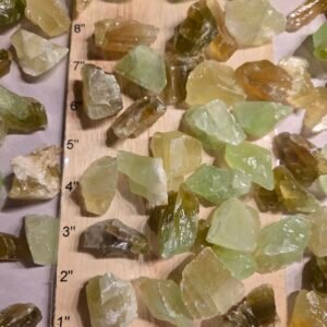 Green Calcite Chunks in Bulk (24 pieces per bag)