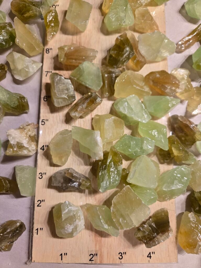 Green Calcite Chunks in Bulk (12 pieces per bag) (S)