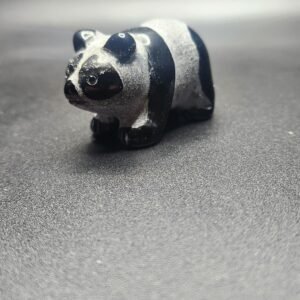 Obsidian Walking Panda Sculpture