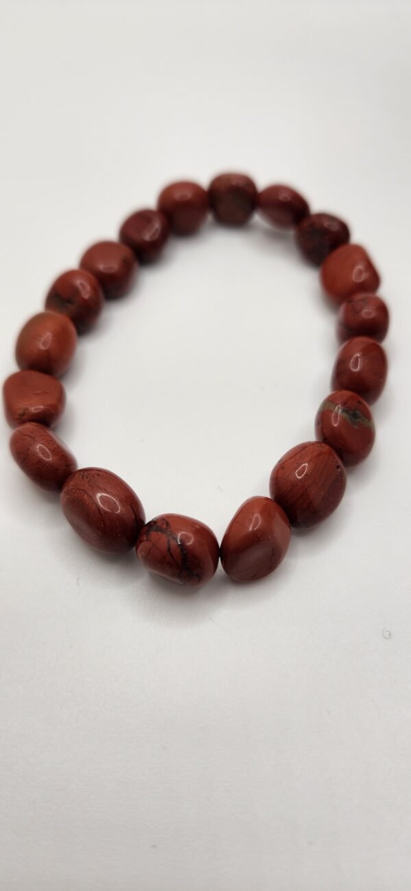 Red Jasper Tumbled Bracelet – The Stone of Strength & Stability