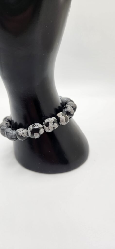 Snowflake Obsidian Bracelet