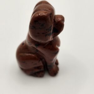 Mahogany Obsidian Dog Figurine