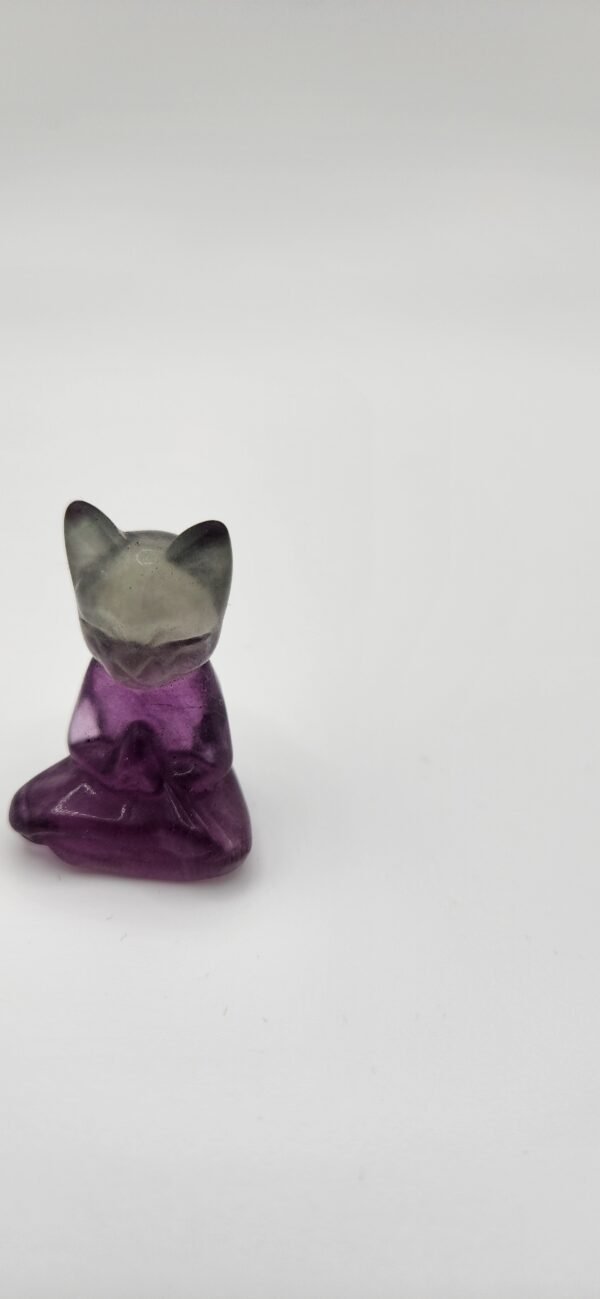 Fluorite Meditating Cat