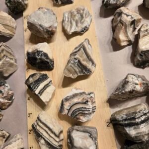 Zebra Calcite Pieces ~2"