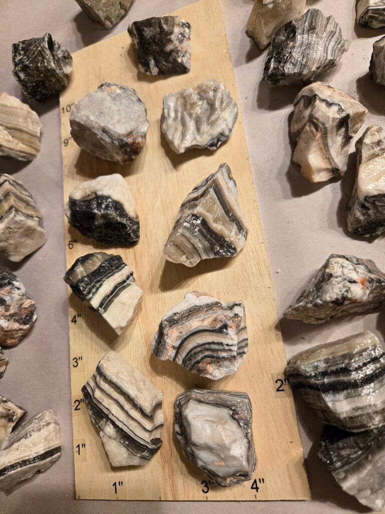 Zebra Calcite Pieces ~2"
