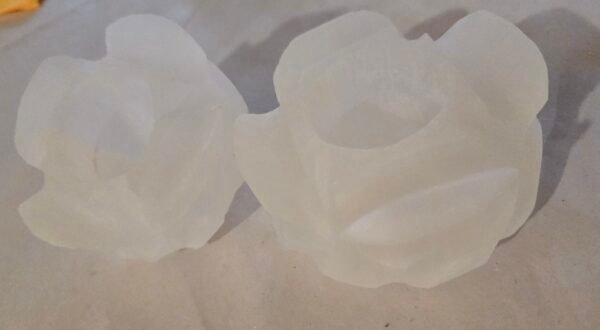 Selenite Flower Candle Holder