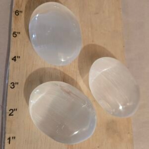Selenite Palm Stone