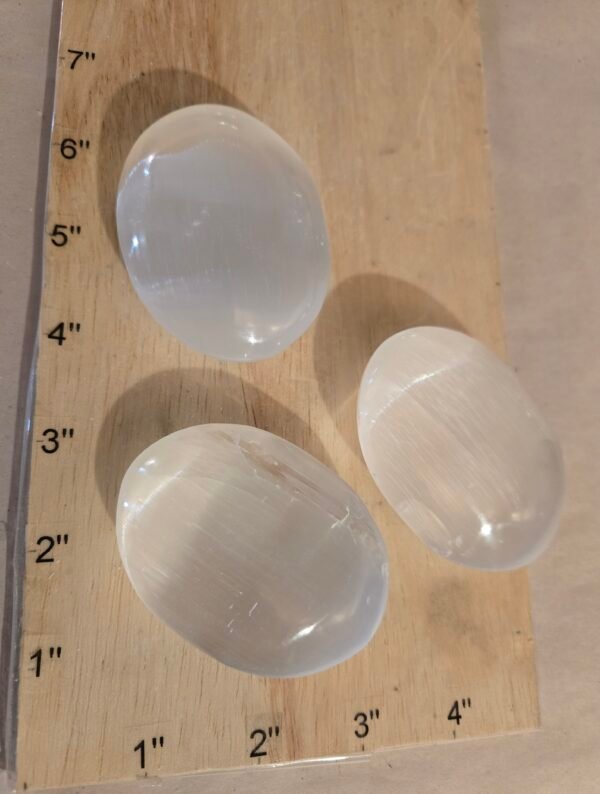 Selenite Palm Stone