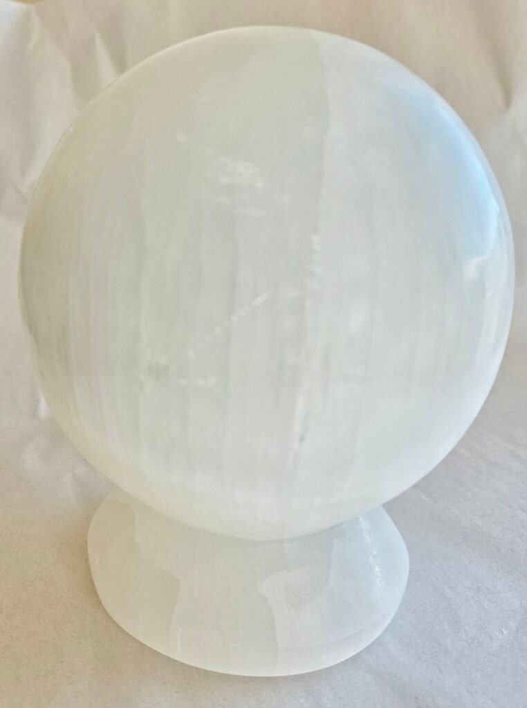 Sphere Selenite Light Globes 4x6"