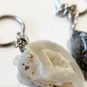 Polished Geode Keychain