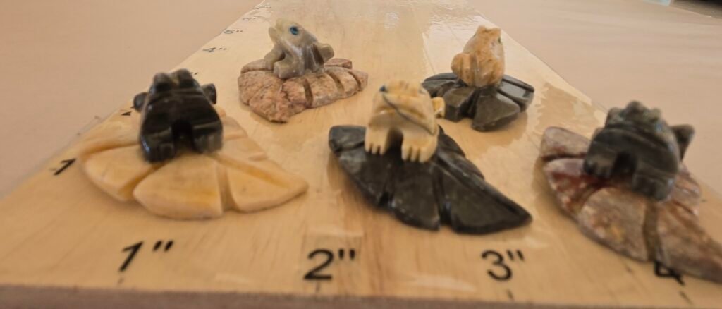 Soapstone Frog Bag of 10