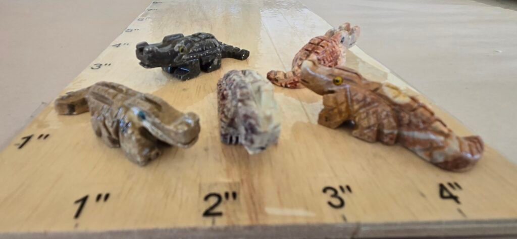 Soapstone Crocodile Bag of 10