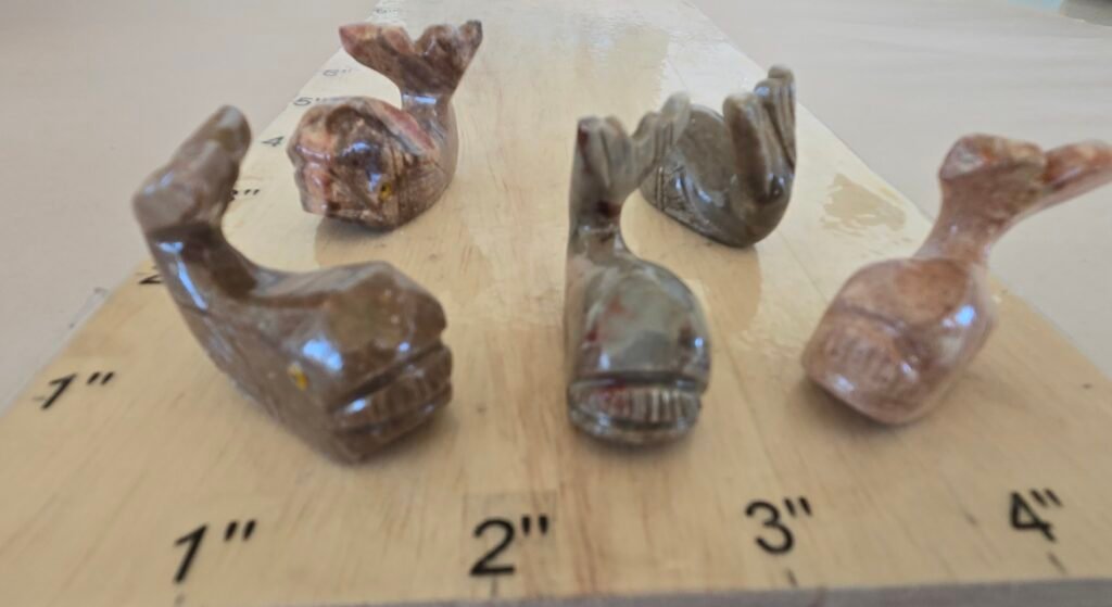 Soapstone Whale Bag of 10
