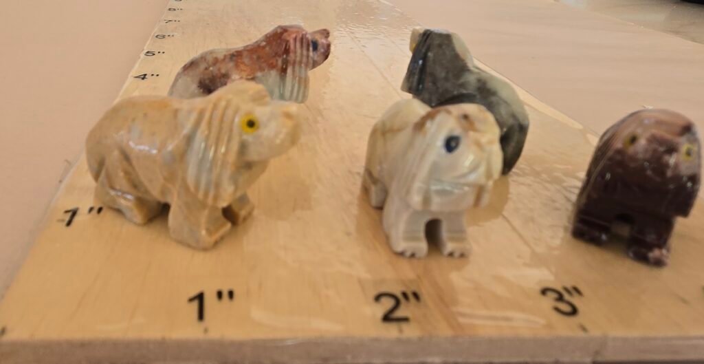 Soapstone Sitting Dog Bag of 10
