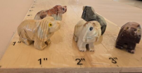 Soapstone Sitting Dog Bag of 10