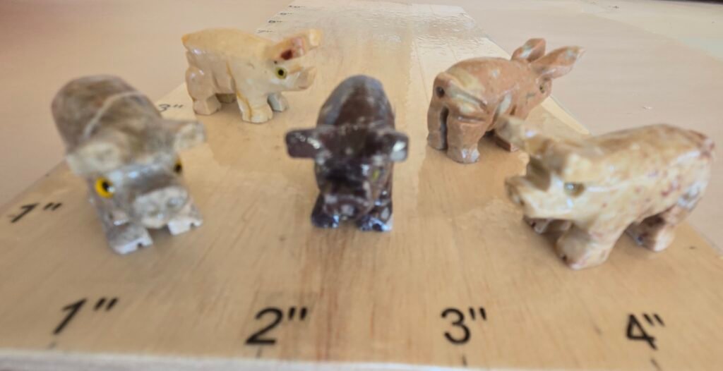 Soapstone Pig Bag of 10