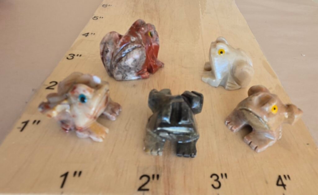 Soapstone Frog Bag of 10