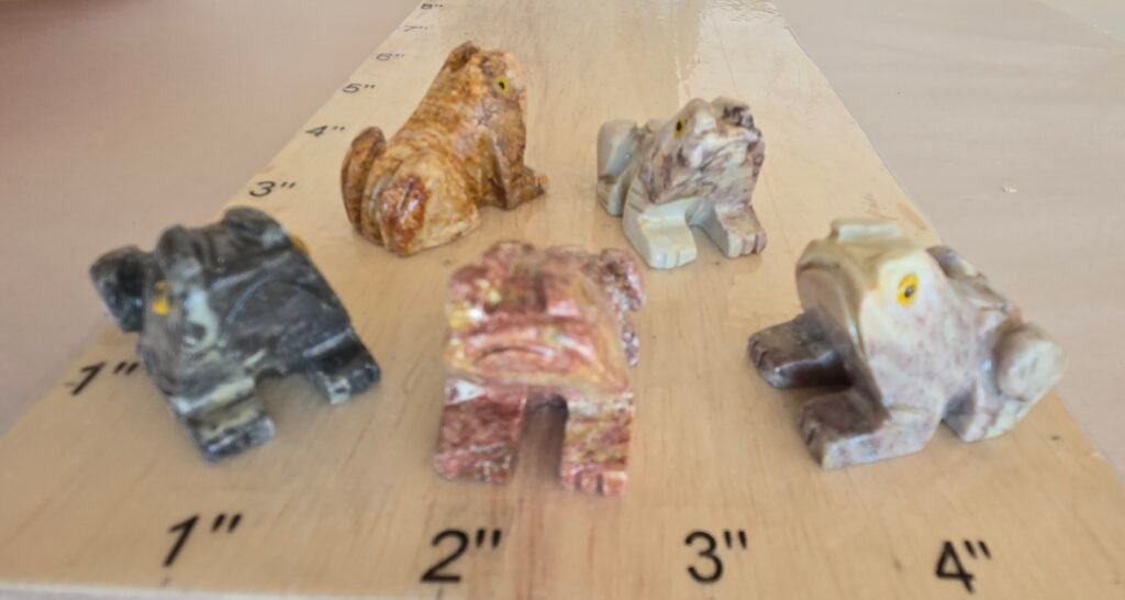 Soapstone Fat Frog Bag of 10