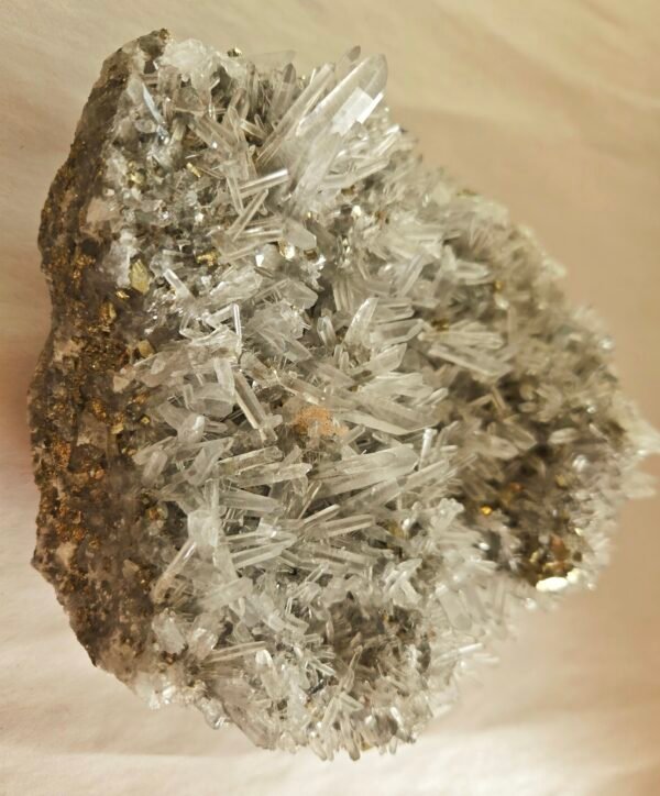 Quartz Cluster with Iron Pyrite
