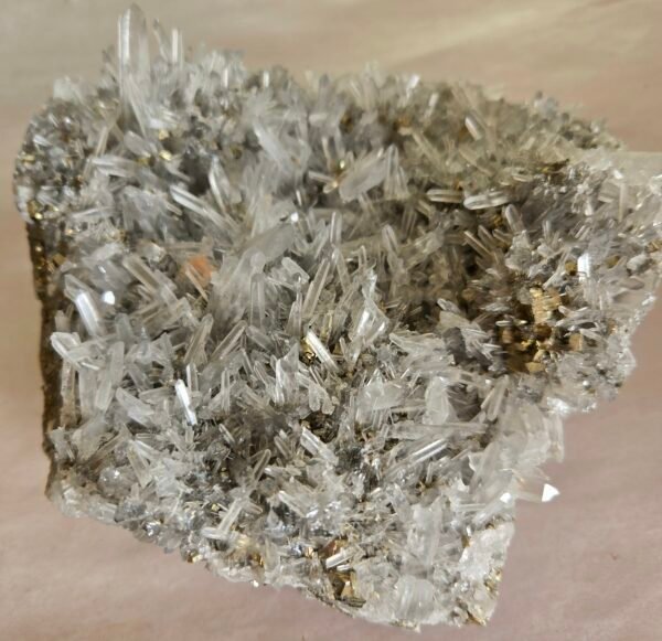 Quartz Cluster with Iron Pyrite - Image 3