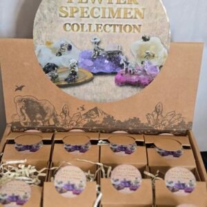 Pop-up Box Pewter Miner Crystal Collection 32pc