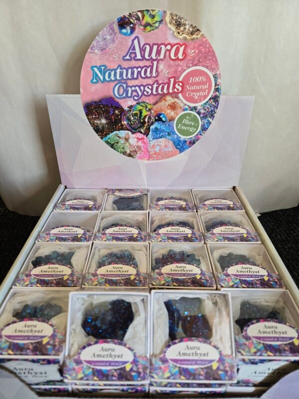 Pop-up Box Blue Aura Amethyst 32pc
