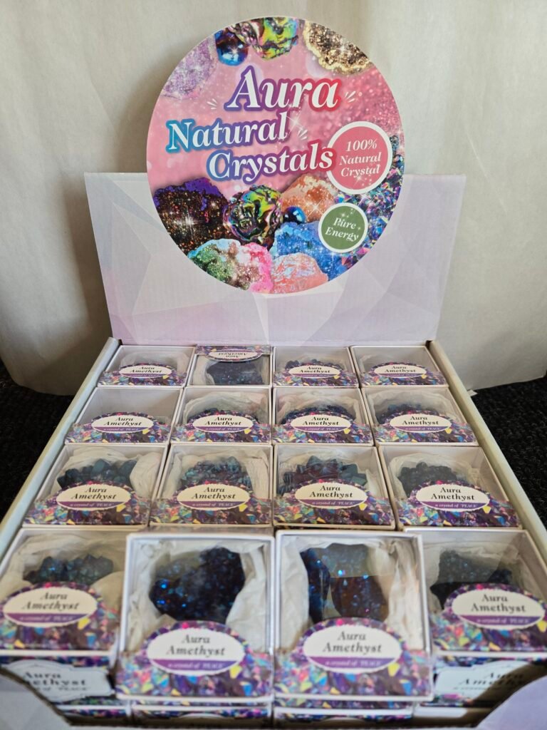 Pop-up Box Blue Aura Amethyst 32pc