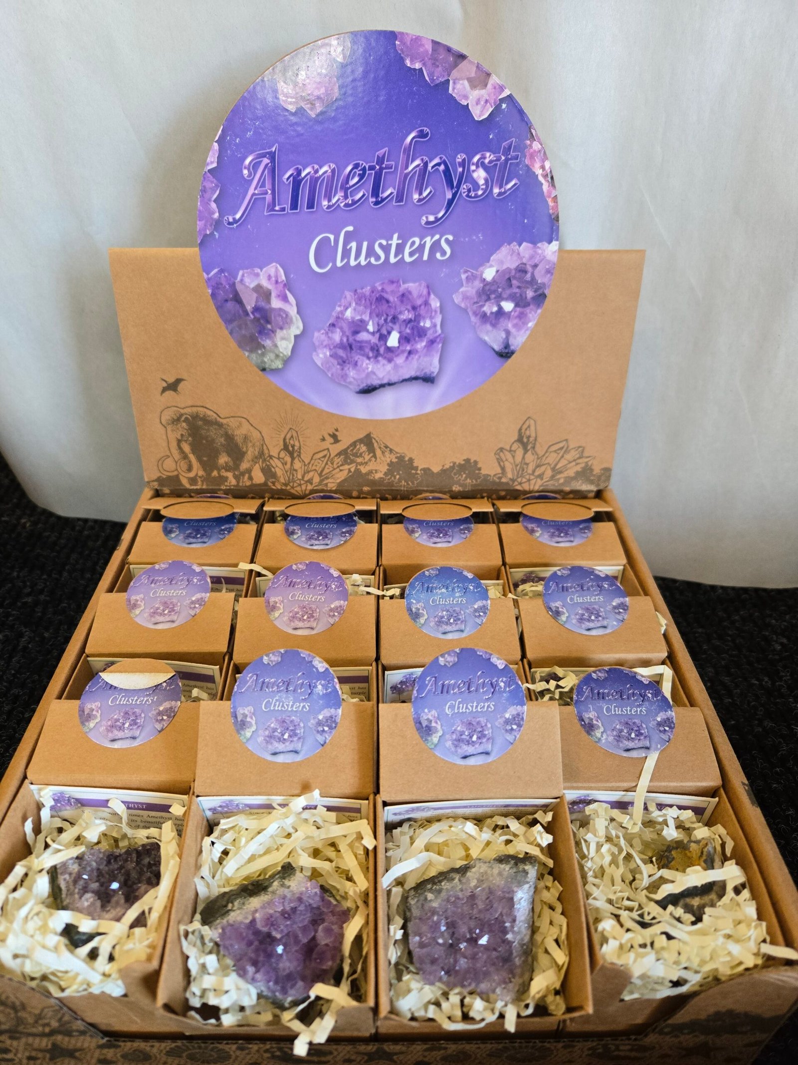 Pop-up Box Amethyst Custers 32pc - Image 2