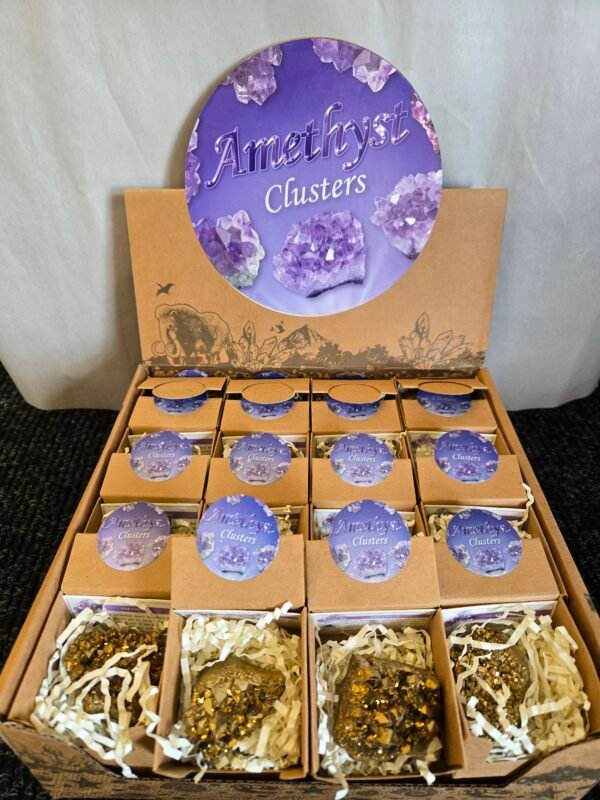 Pop-up Box Gold Amethyst 32pc