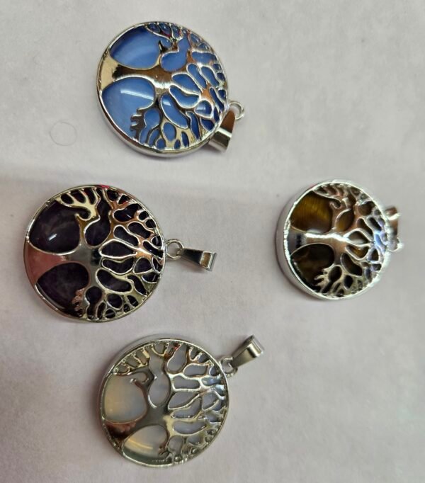 Tree of Life Pendant Blue Calcite