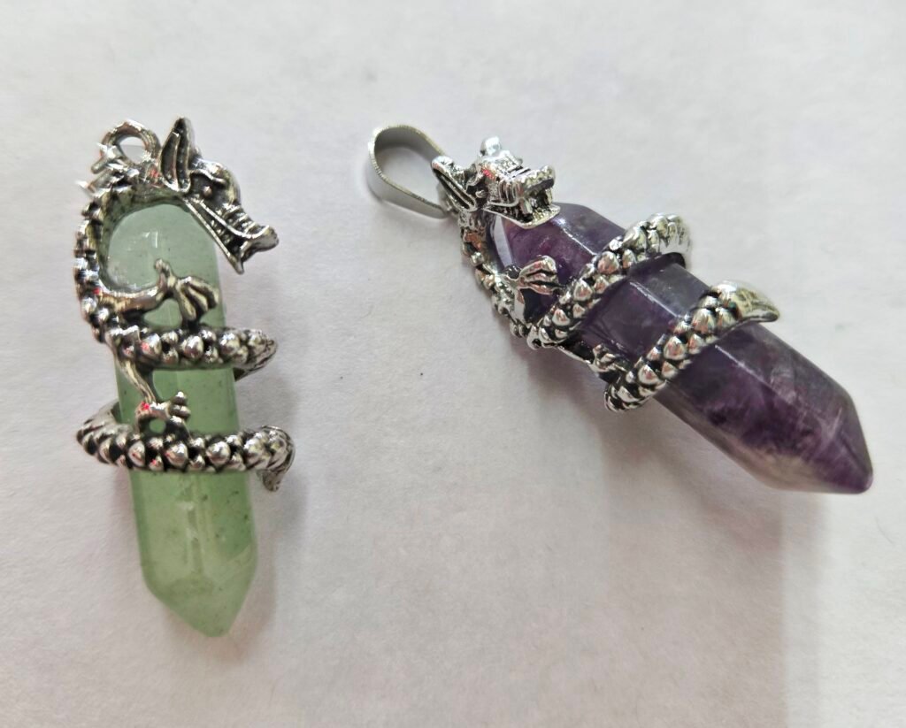 Dragon Wrap Point Pendant Amethyst