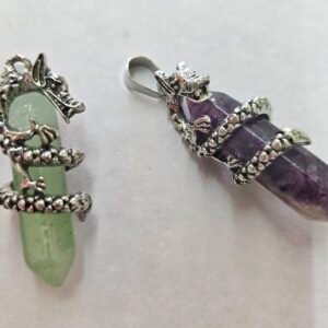 Dragon Wrap Point Pendant Amethyst