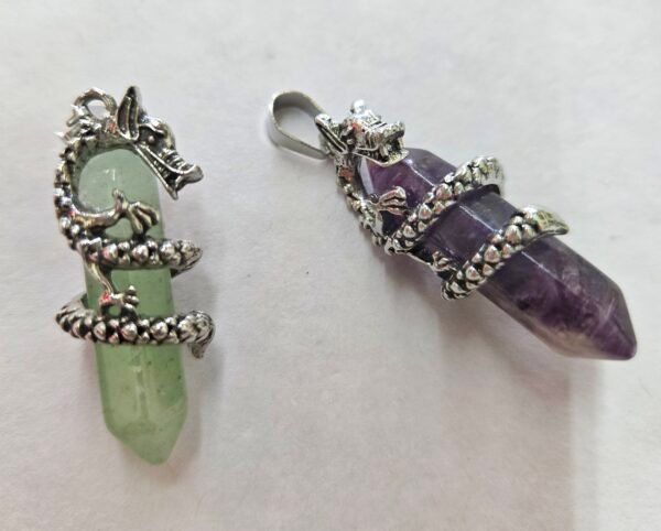 Dragon Wrap Point Pendant Amethyst