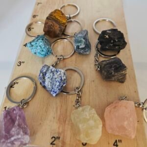 Natural Stone Chunks Keychain (bag of 12)
