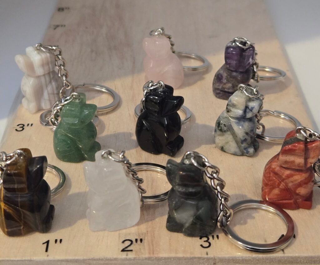 Carved Dog Keychain (assorted pack of 12)
