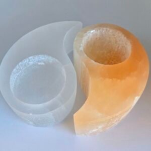 Selenite Yin Yang Candle Holder