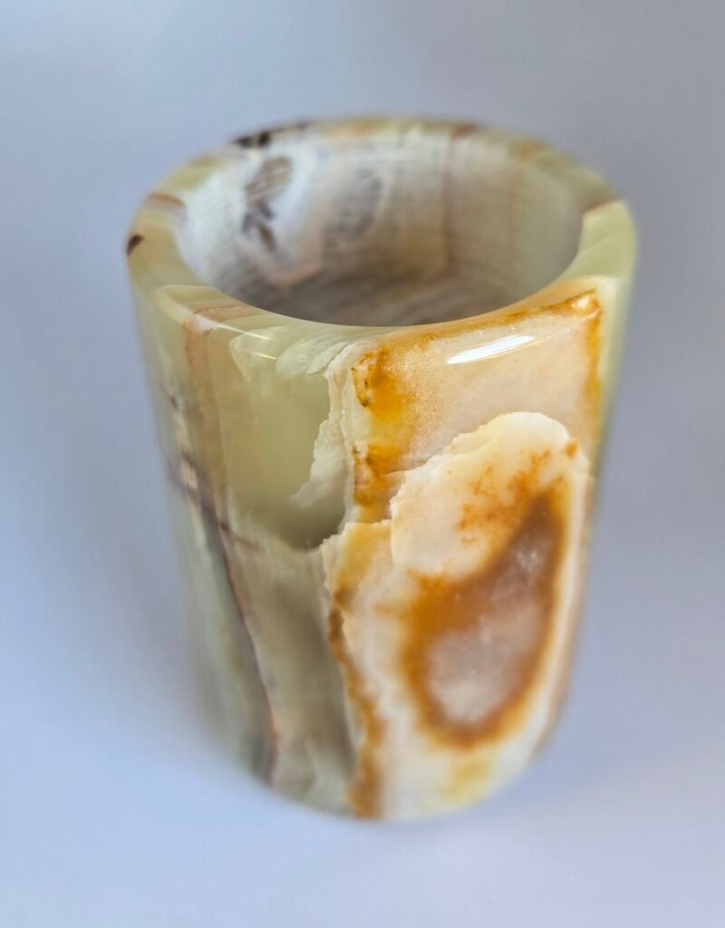Onyx Tube Candle Holder 2"x 3"