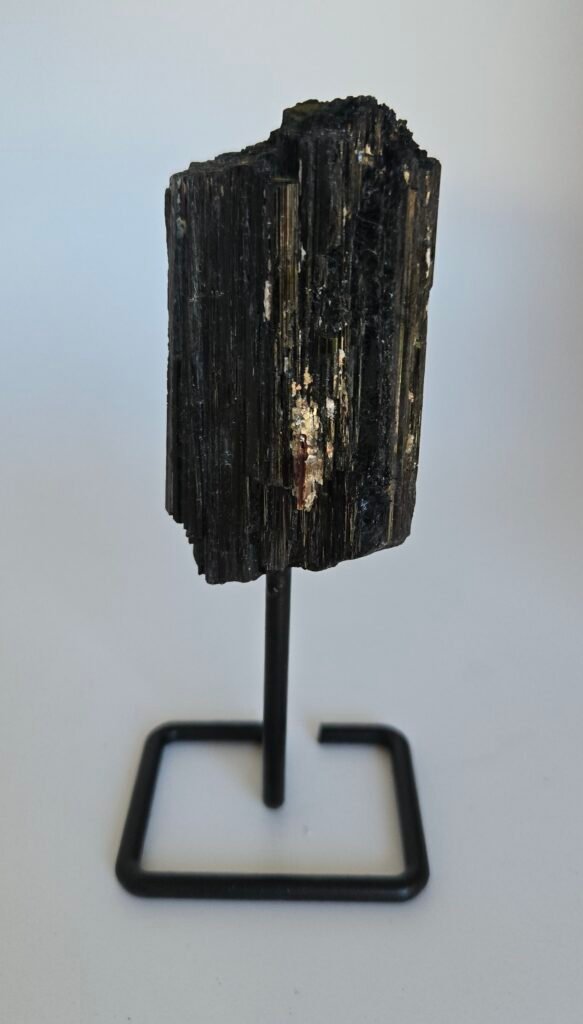 Black Tourmaline Mini Metal Stand