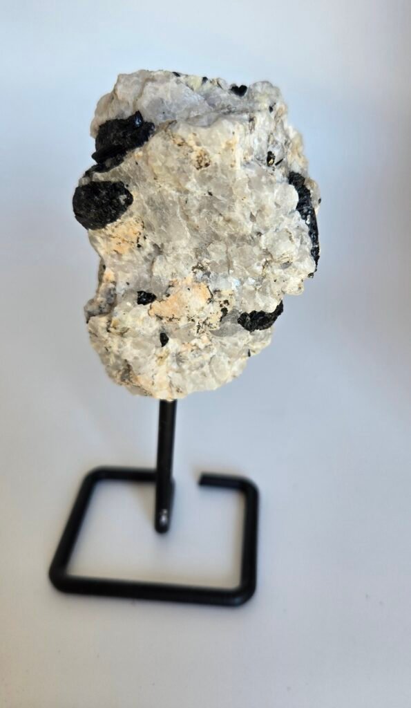 Black Tourmaline Mini Metal Stand