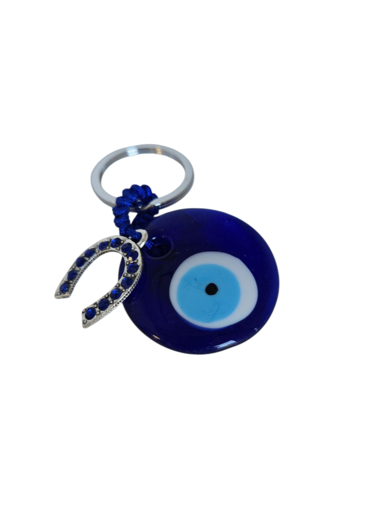 Nazar Horse Shoe Keychain