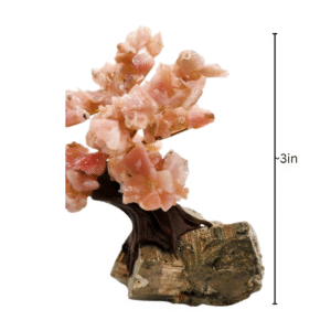 Pink Opal Bonsai with Solid Iron Pyrite Base