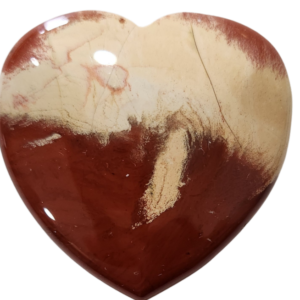 Red Banded Agate Heart