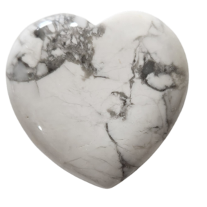 White Howlite Heart