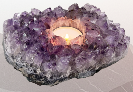 Amethyst Candle Holder