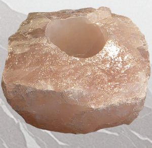 Rose Quartz Candle Holder