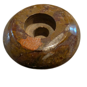 Round Ammonite Candle Holder 1.5×4″